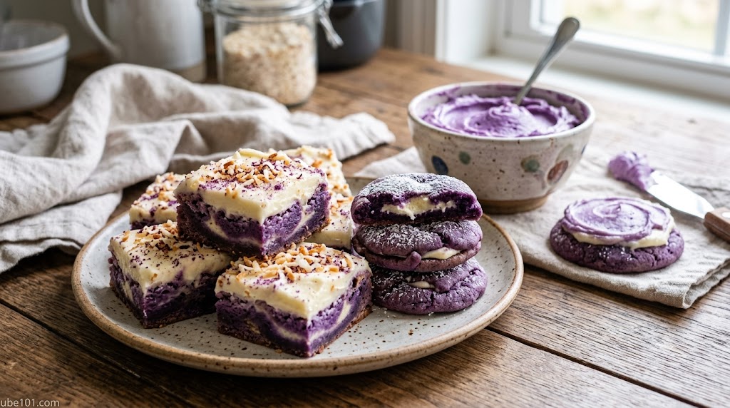 Ube Cream Cheese Desserts: Bars, Cookies and Frostings